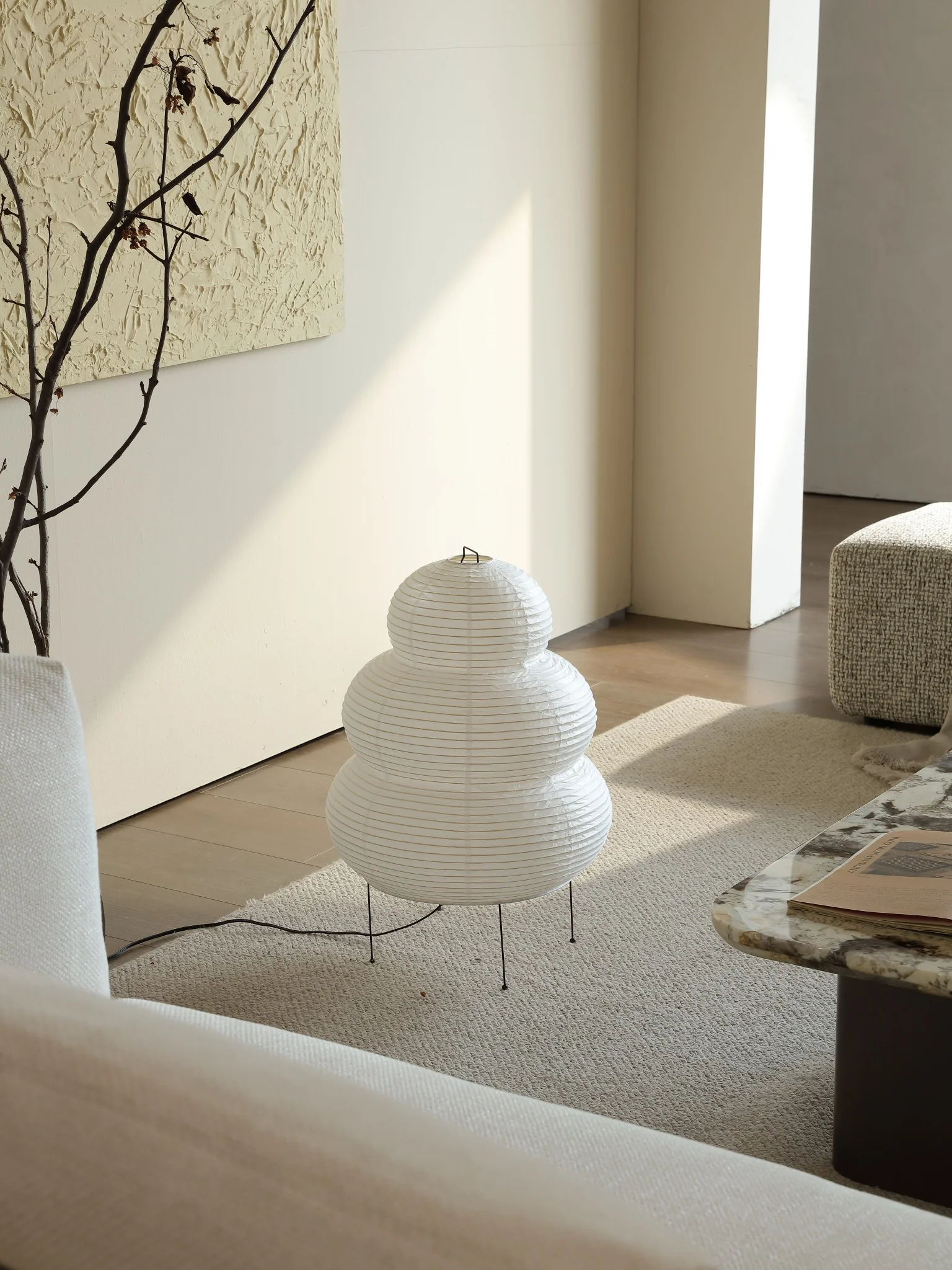 Kumo Washi Paper Floor Lamp - Image 7