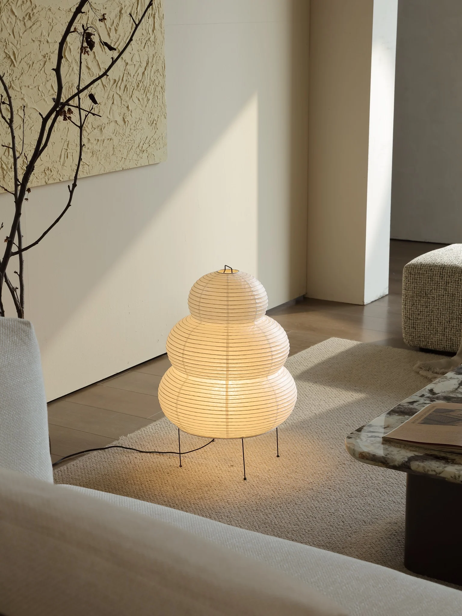 Kumo Washi Paper Floor Lamp - Image 8