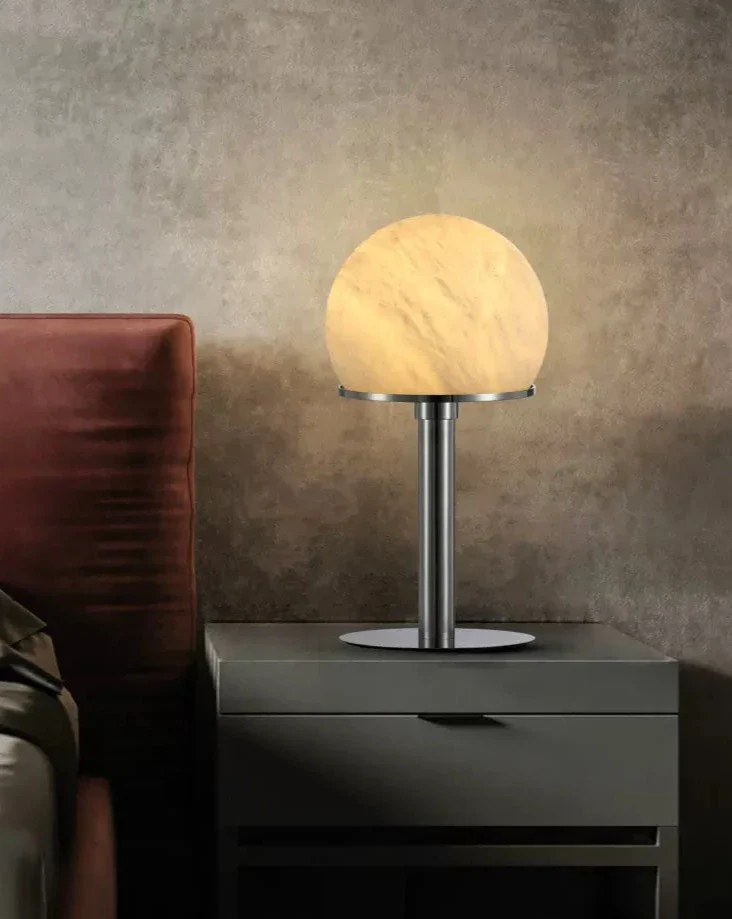 Le Moon Spanish Alabaster Stone Table Lamp - Image 4
