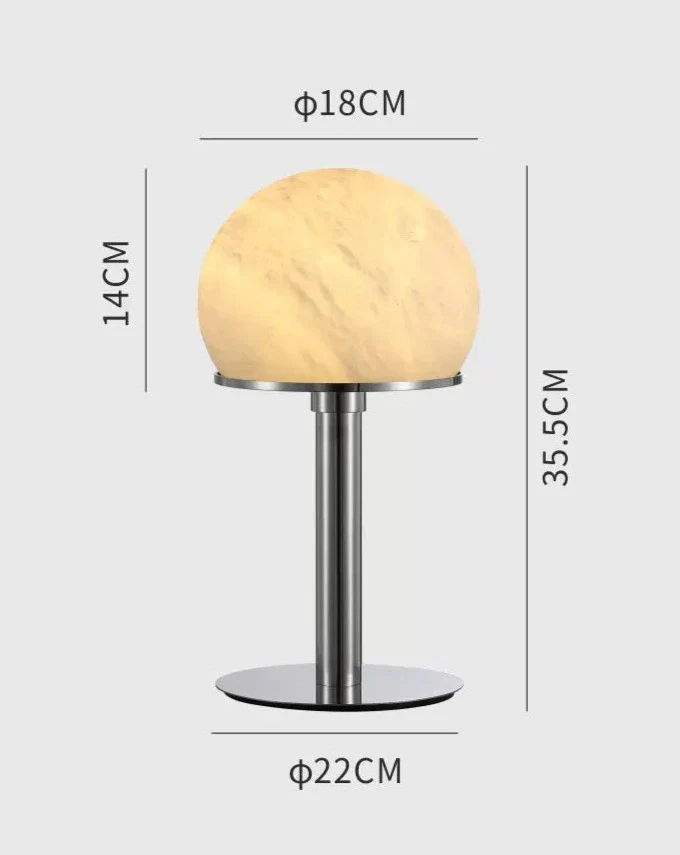 Le Moon Spanish Alabaster Stone Table Lamp - Image 5