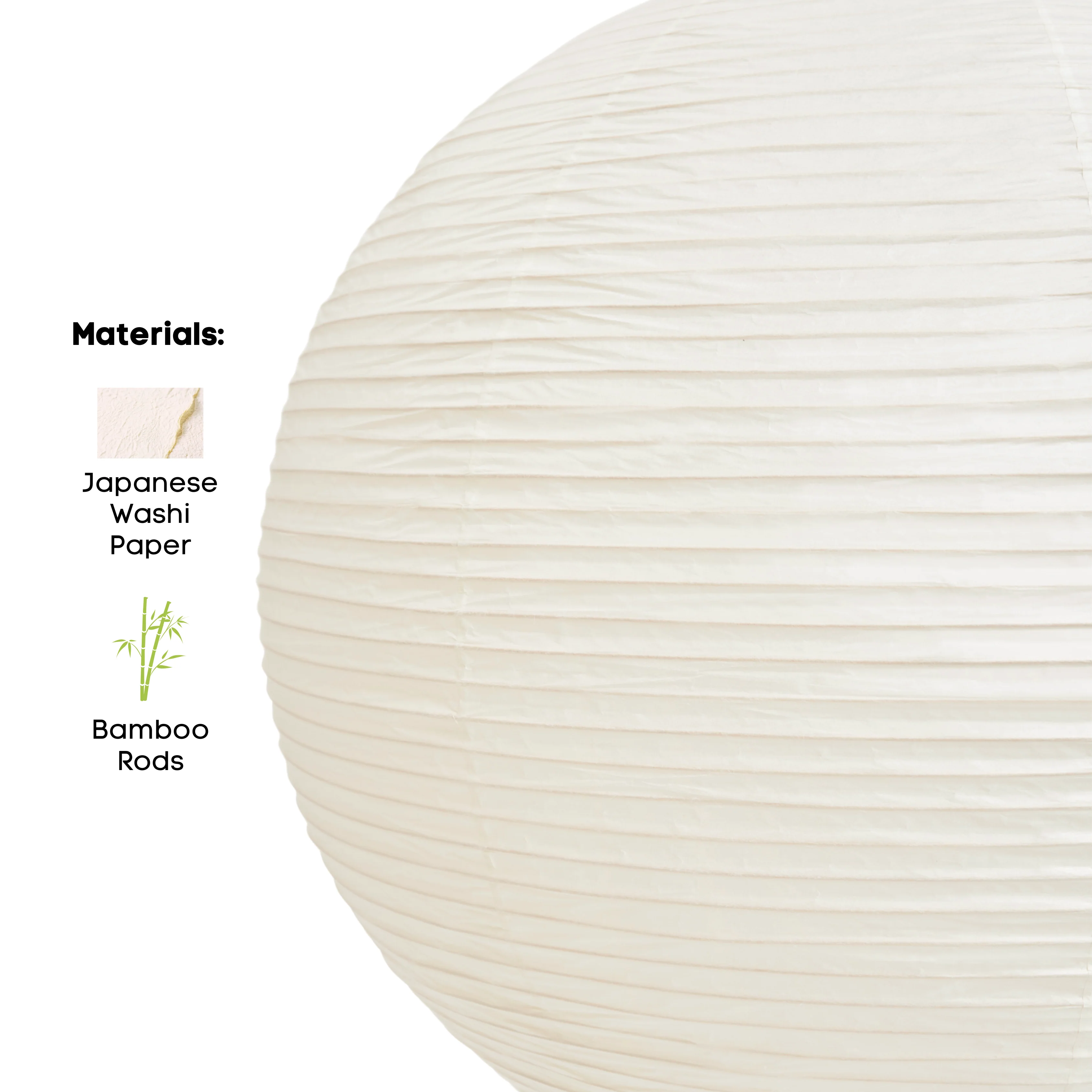 Luna Washi Paper Pendant Shade - Image 3