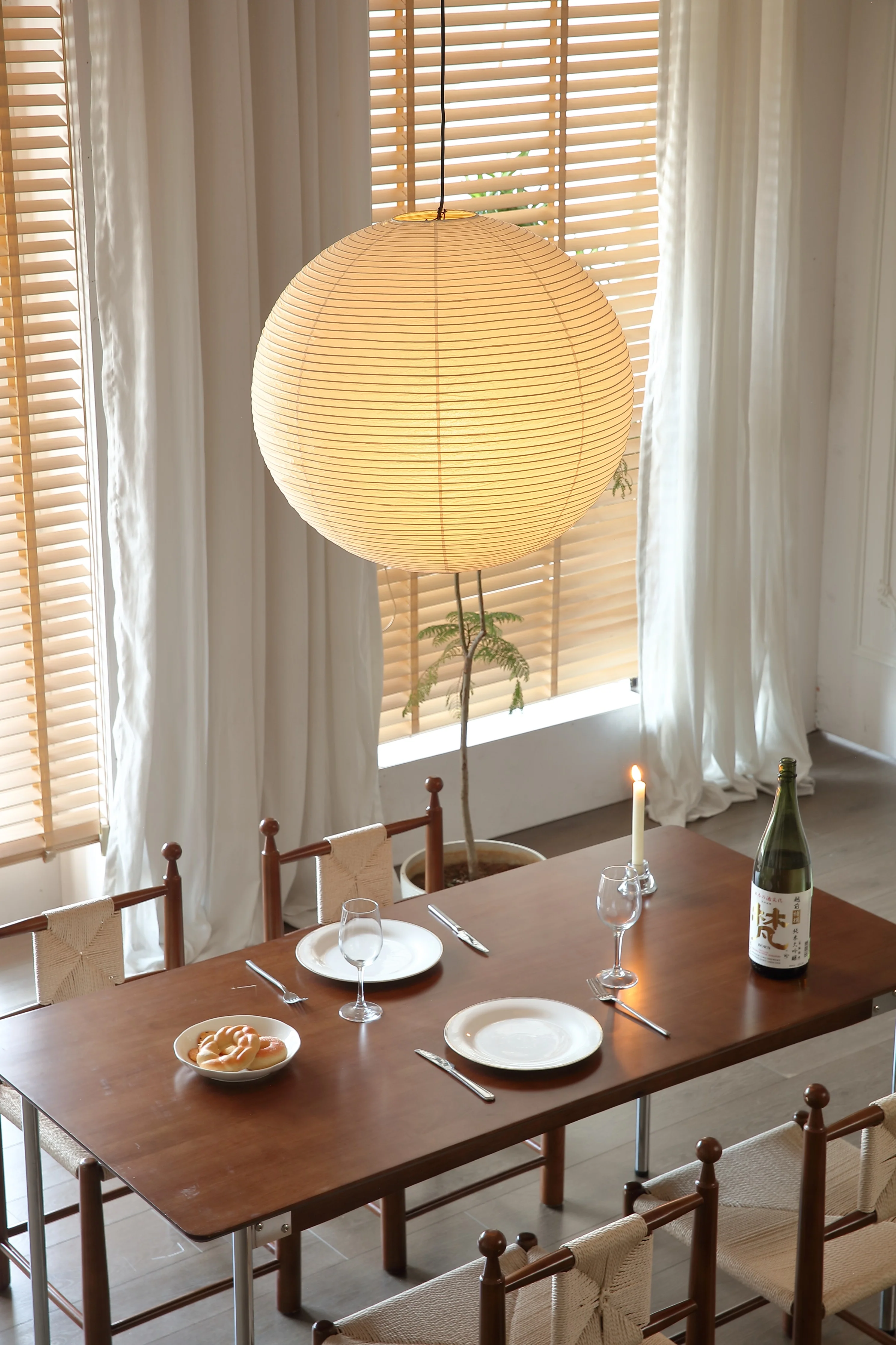 Luna Washi Paper Pendant Shade - Image 6